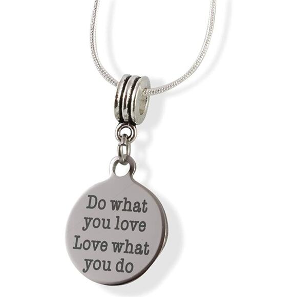 Dave The Bunny Jewelry - Do What You Love Love What you Do Snake Chain Necklace